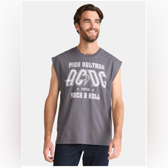 AC/DC Men's & Big Men's Graphic Muscle Tank - Picture 2 of 6